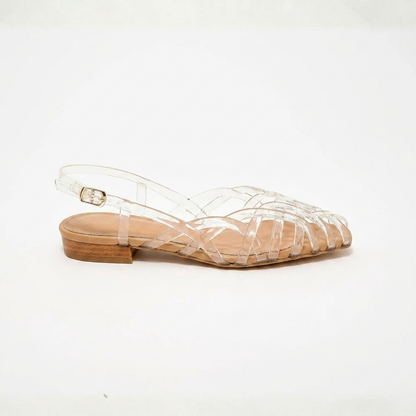 Aria Braided Leather Slingback Flats – Effortless Summer Comfort, All Day