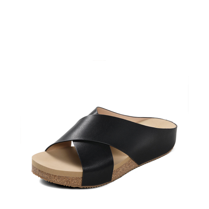 Crisscross Platform Cork Sandals