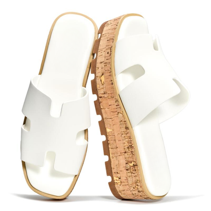 Leather Foam Slide Sandals