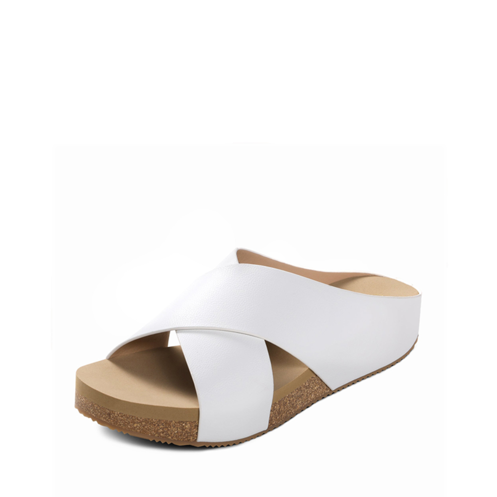 Crisscross Platform Cork Sandals