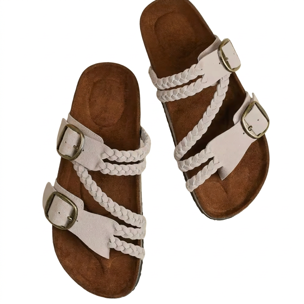Hayleigh Braided Cork Sandals – Your Feet Falled. They Want These.