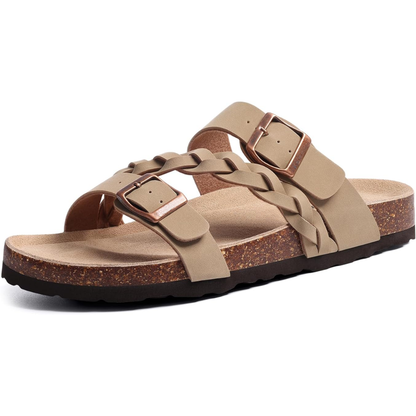 Braided Leather Cork Sandals – Two Straps. One Perfect Fit.