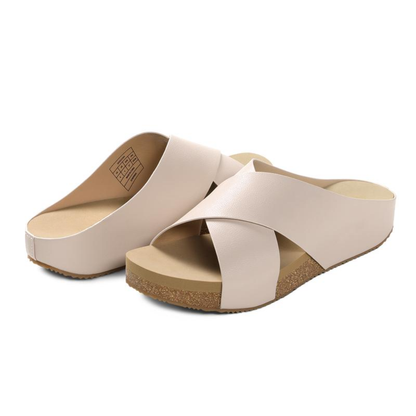 Crisscross Platform Cork Sandals