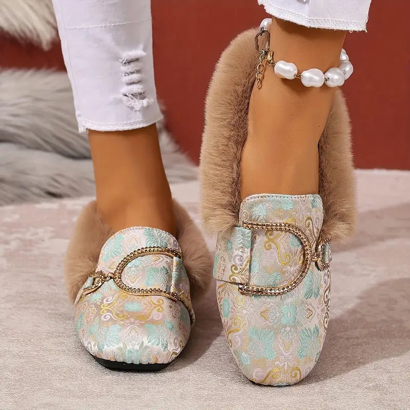 Vienna Grace Fur-Lined Loafers