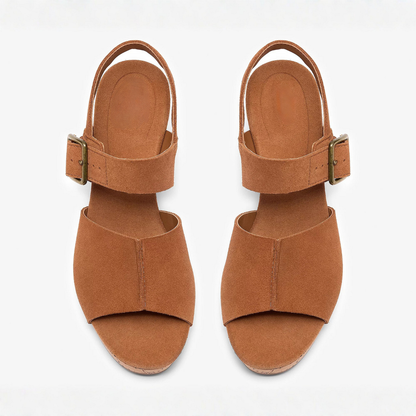 Bella Suede Platform Wedge Sandals – Cloud-Soft All Day