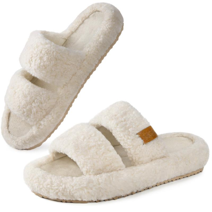 Teddy Cloud Slippers - Open-Toe