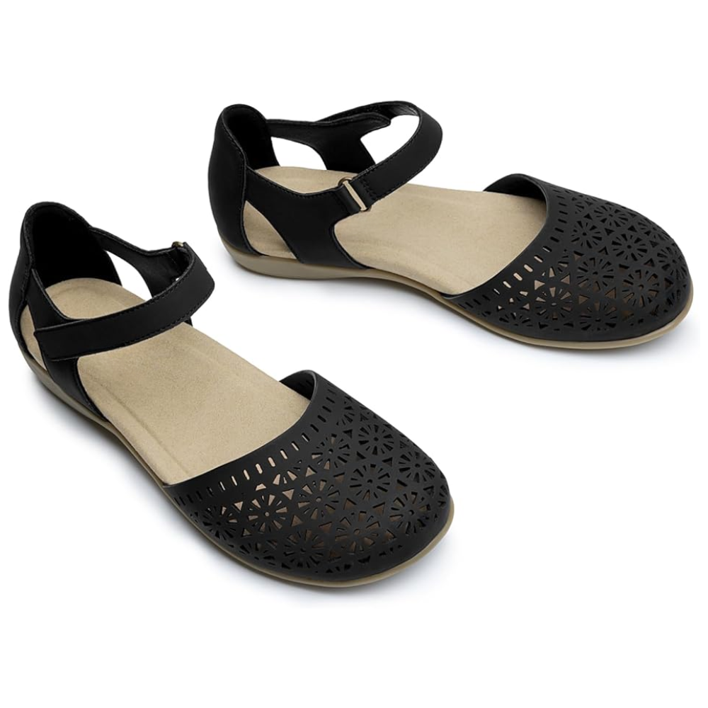 Flora Cutout Closed-Toe Sandals – The Flat That Has It All