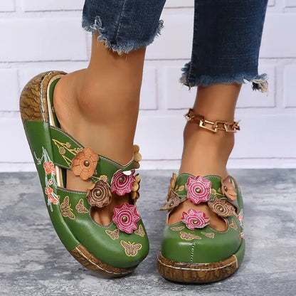 Florence Floral Mule Sandals