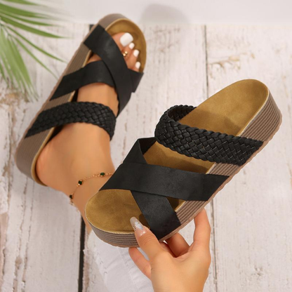 Cross Braided Cork Slides – Effortless. Every Day.