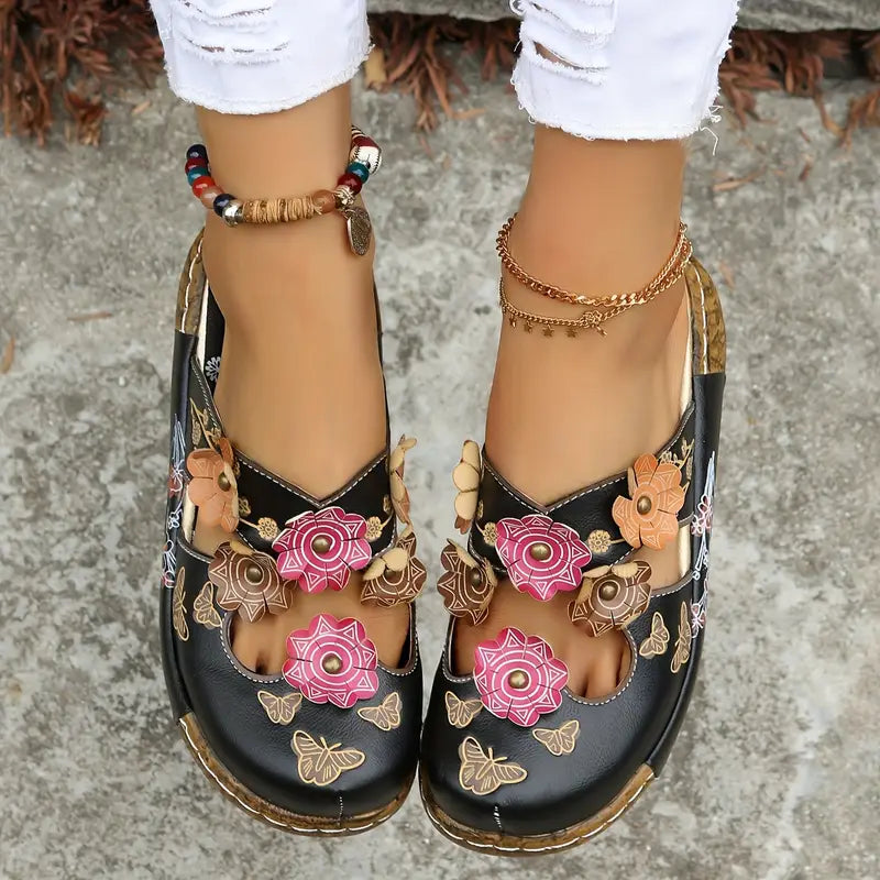 Florence Floral Mule Sandals