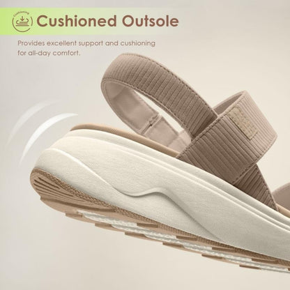 Ribbed Orthopedic Platform Sandals