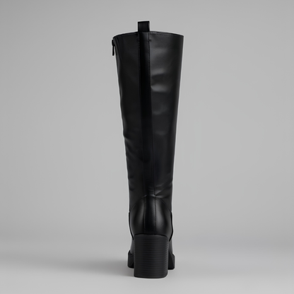 Milano Wide-Calf Platform Boots – Pull-On Comfort, All-Day Confidence