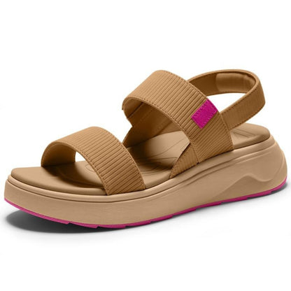Ribbed Orthopedic Platform Sandals