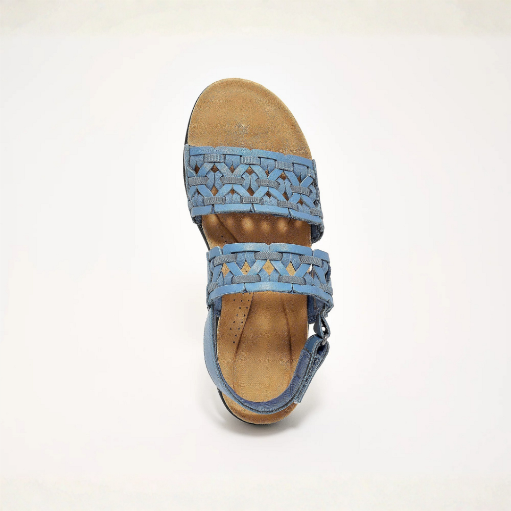 Celeste Adjustable Leather Sandals – Pure Cushion Comfort, All Day