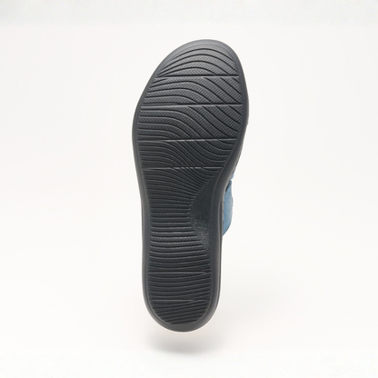 Riviera Triple-Strap Leather Slides – All-Day Cushion Comfort