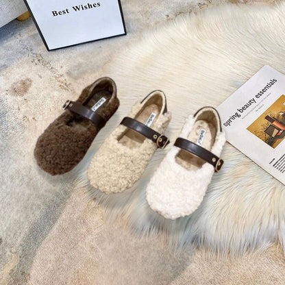 Chic Fleece Ballet Loafers