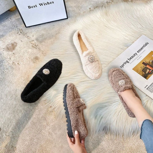 Cozy Pearl Slip-On Loafers