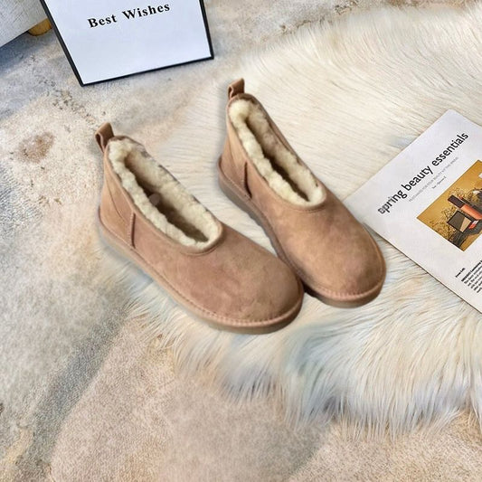 Cozy Snow Fur Loafers for Women