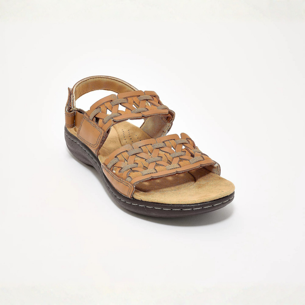 Celeste Adjustable Leather Sandals – Pure Cushion Comfort, All Day