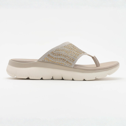 Stella Crystal Knit Thong Sandals – Stretch Into Pure Comfort