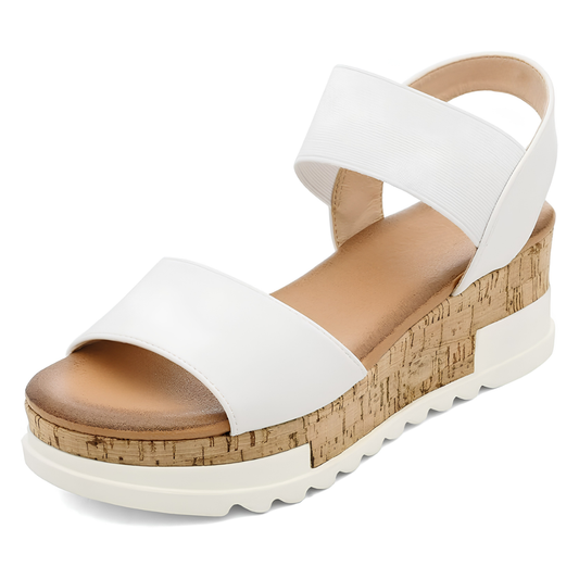 Ischia Padded Cork Wedge Sandals – Cushioned Cloud Comfort, Zero Effort
