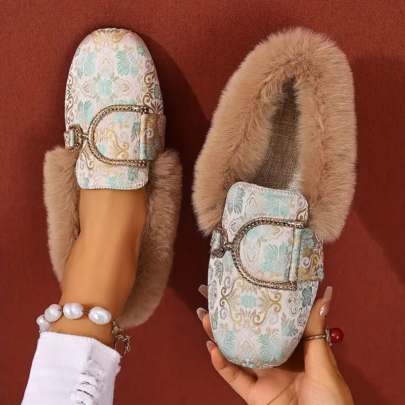Vienna Grace Fur-Lined Loafers