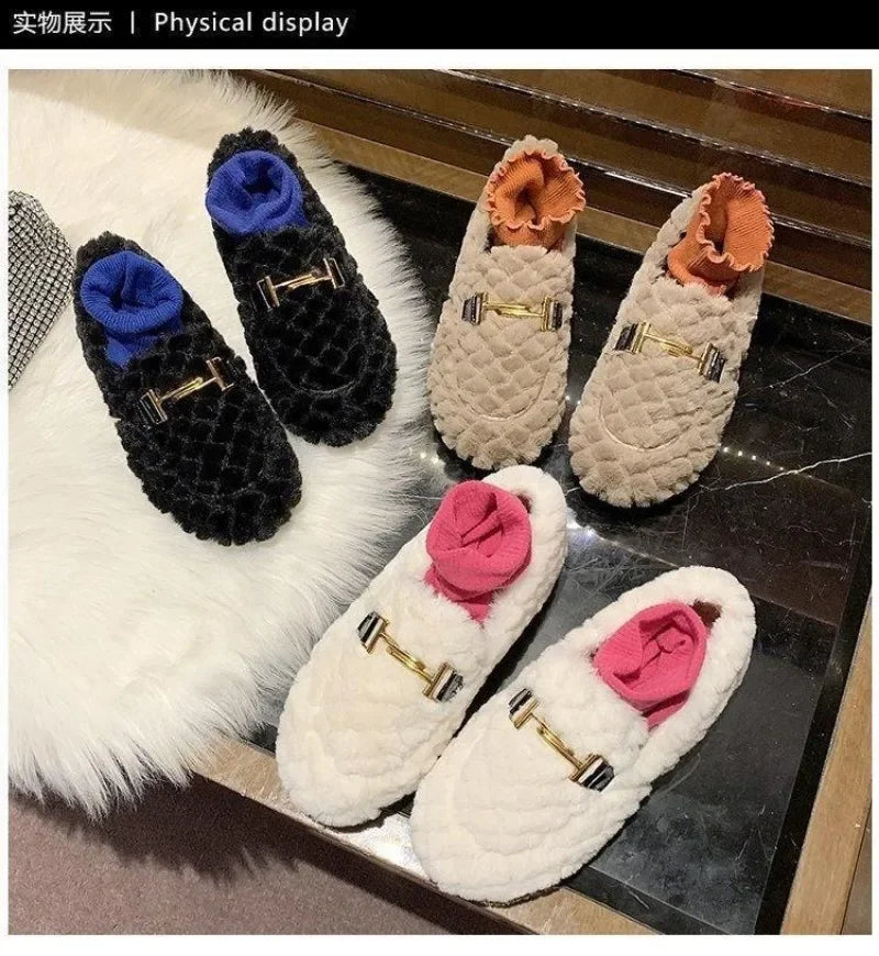 Cozy Lambswool Fur Loafers