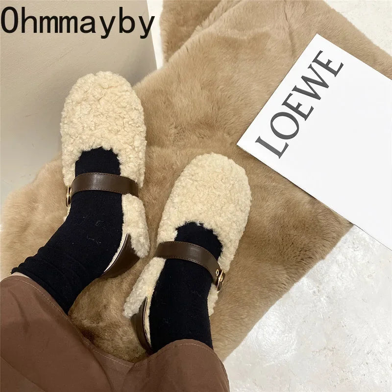 Chic Fleece Ballet Loafers