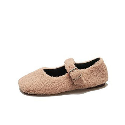 Luxe Lambswool Mary Jane Flats