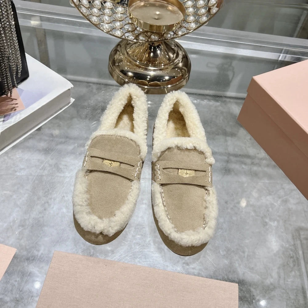 Cozy Winter Loafers with Fur Lining