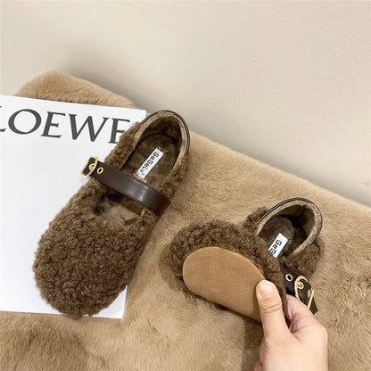 Chic Fleece Ballet Loafers