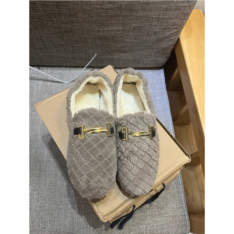 Cozy Lambswool Fur Loafers