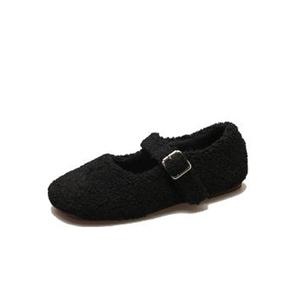 Luxe Lambswool Mary Jane Flats