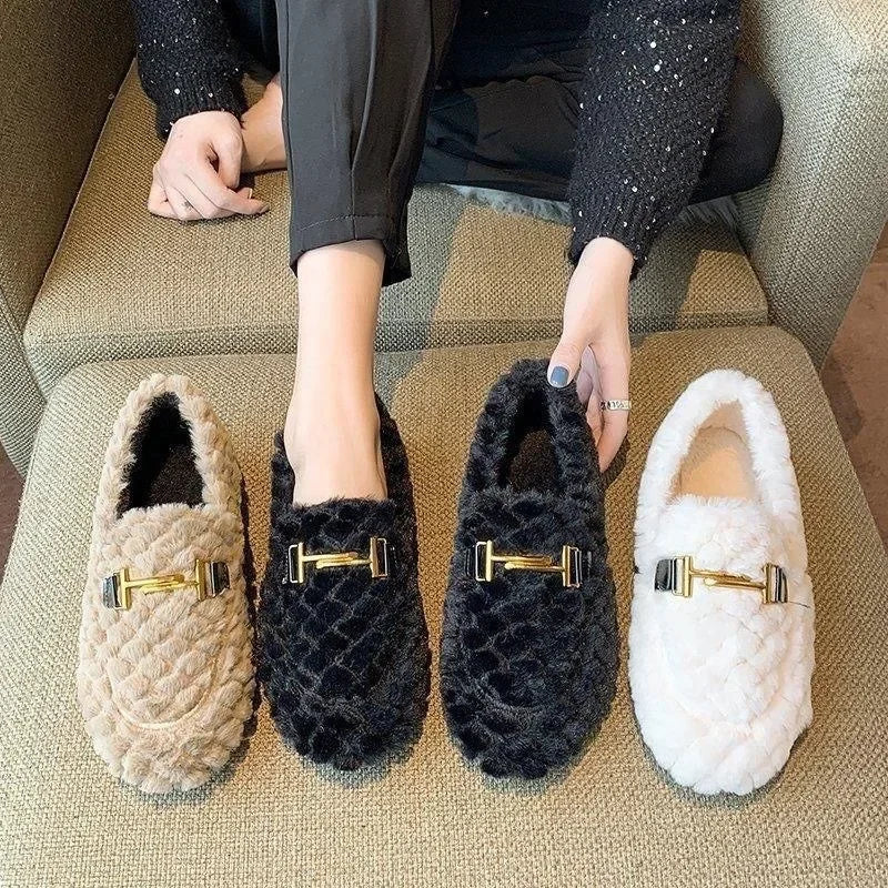 Cozy Lambswool Fur Loafers