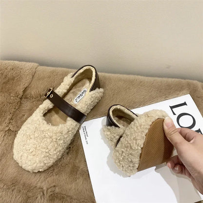 Chic Fleece Ballet Loafers