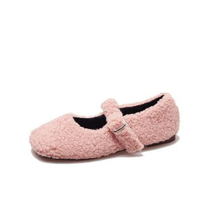 Luxe Lambswool Mary Jane Flats