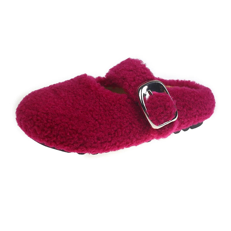 Warm Lambswool Mary Jane Flats