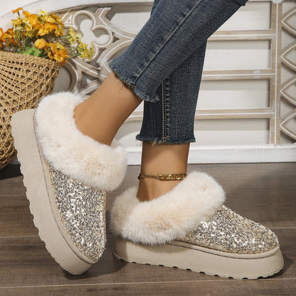 CrystalFur Comfy Platform Boots