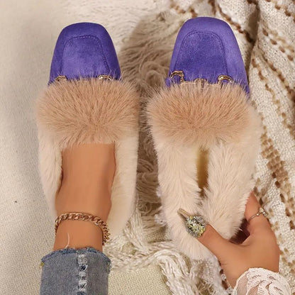 Luxe Fur Loafers – Elegant Warmth with Orthopedic Comfort