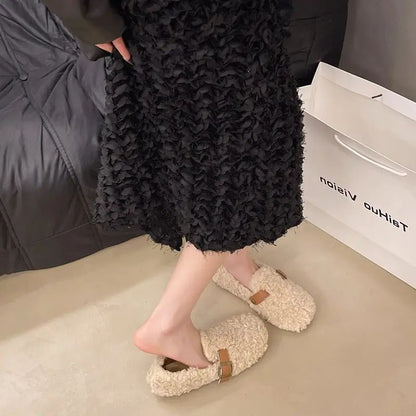 Shearling Buckle Loafers – Cloud-Soft Warmth with Everyday Support